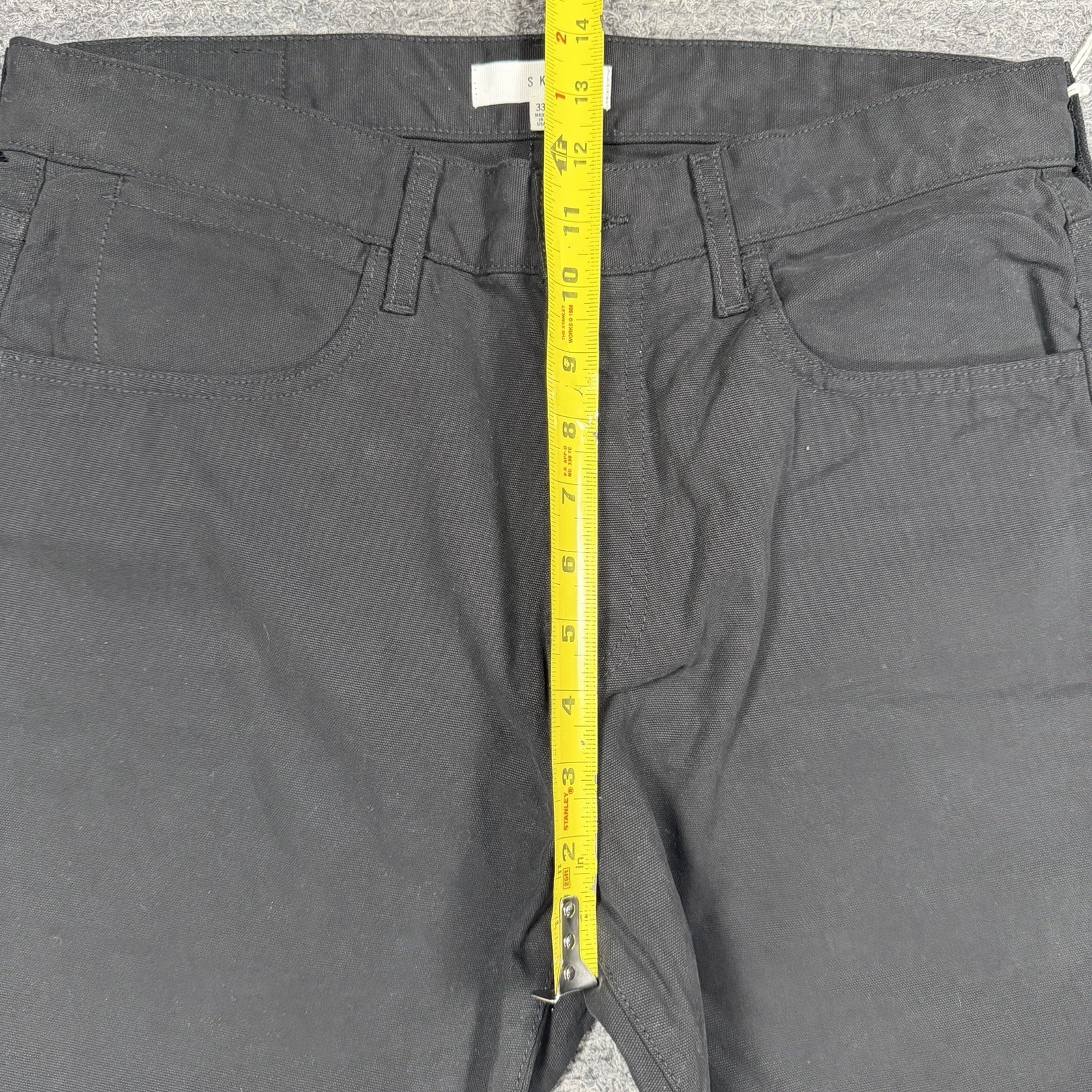 Save Khaki United Sku Canvas Standard Jeans Men 33x31 Black Straight Leg Pants — image 5 of 8